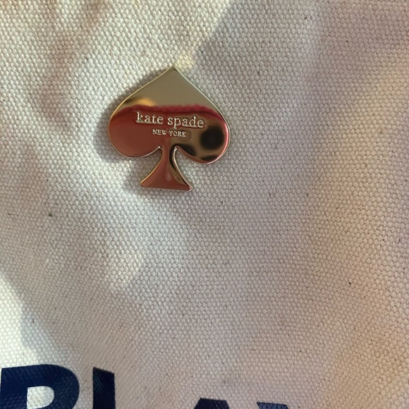 Kate Spade Cream Canvas Tote with Gold Logo - Picture 2 of 10